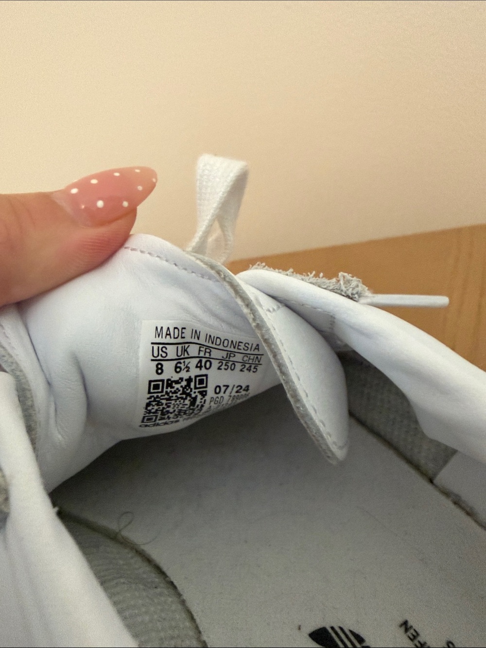 adidas White & Black Platform Sneakers with Gum Sole - Picture 4 of 5